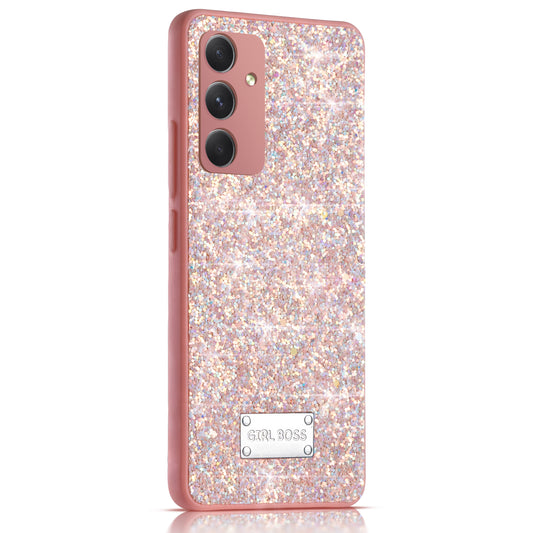 Sparkling Glitter Sequin Case with Camera Shield Back Cover For Samsung A54 5G