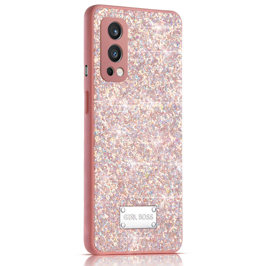 Sparkling Glitter Sequin Case with Camera Shield Back Cover For Oneplus Nord 2 5G