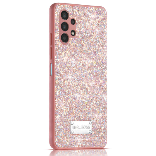 Sparkling Glitter Sequin Case with Camera Shield Back Cover For Samsung A13 4G