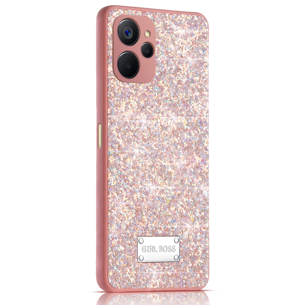 Sparkling Glitter Sequin Case with Camera Shield Back Cover For Realme 9i 5G