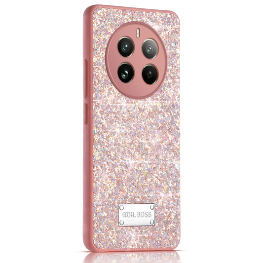 Sparkling Glitter Sequin Case with Camera Shield Back Cover For Realme Narzo 70 Pro 5G