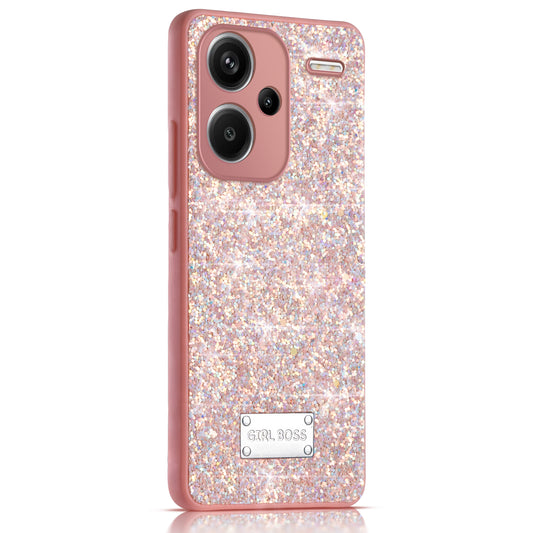 Sparkling Glitter Sequin Case with Camera Shield Back Cover For Redmi Note 13 Pro Plus 5G