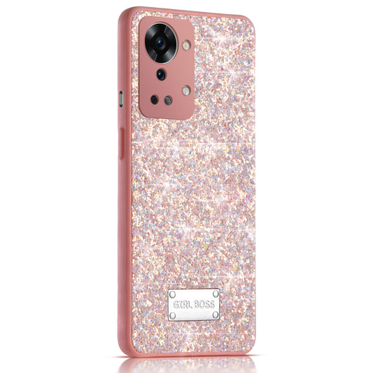 Sparkling Glitter Sequin Case with Camera Shield Back Cover For OnePlus Nord 2T 5G