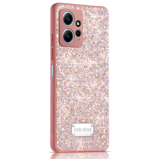 Sparkling Glitter Sequin Case with Camera Shield Back Cover For Redmi Note 12 4G