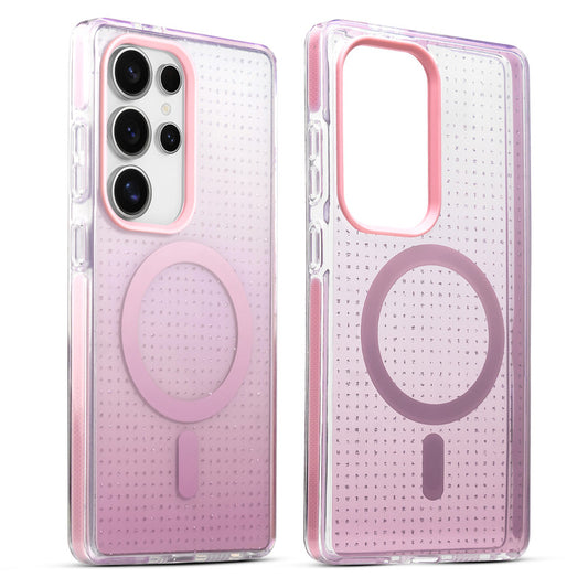 Stunning Dual Shade Starry MagSafe Hard Back Case for Samsung S23 Ultra 5G with Colourful Raised Camera Edges