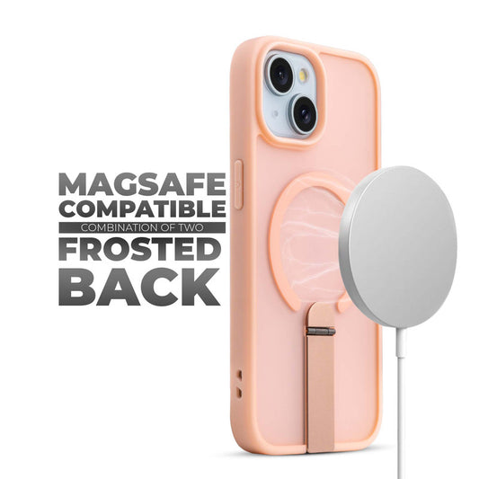 3-in-1 Frosted Back Case for Apple iPhone 13 with Magnetic Support, Vertical Stand & Silicone Grip