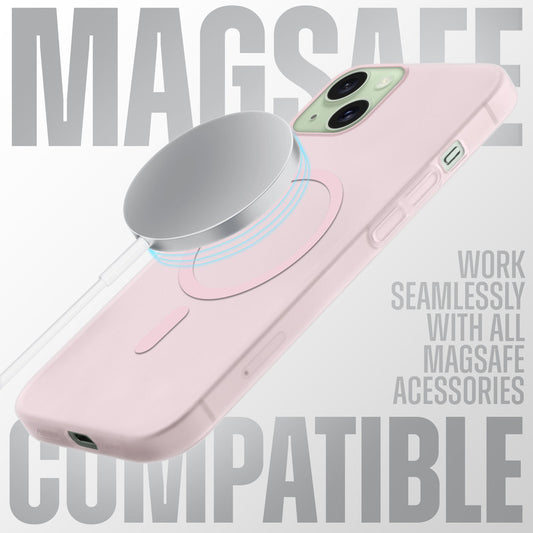 Sleek Frosted Matte Hard Case with MagSafe Support For Apple iPhone 15