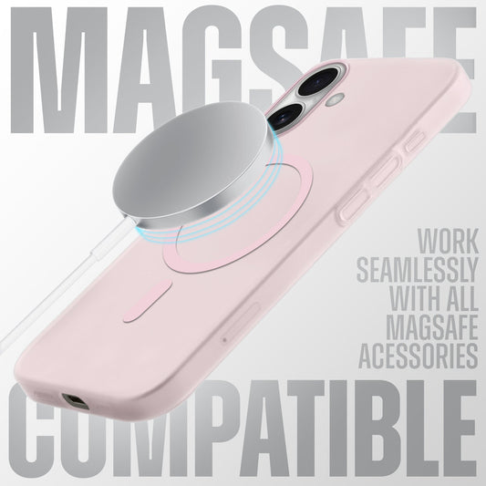 Sleek Frosted Matte Hard Case with MagSafe Support For Apple iPhone 16
