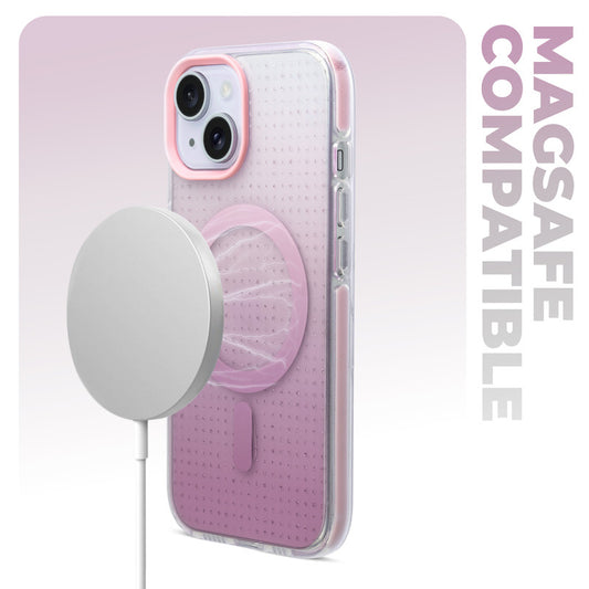 Stunning Dual Shade Starry MagSafe Hard Back Case for Apple iPhone 14 with Colourful Raised Camera Edges
