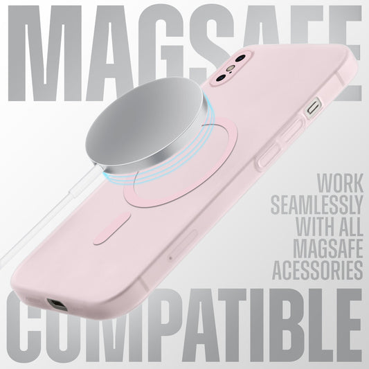 Sleek Frosted Matte Hard Back Cover With MagSafe Compatible Back Case for Apple iPhone XS Max
