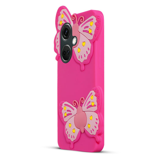 3D Vibrant Butterfly Silicone Phone Case For OnePlus Nord CE 3 5G