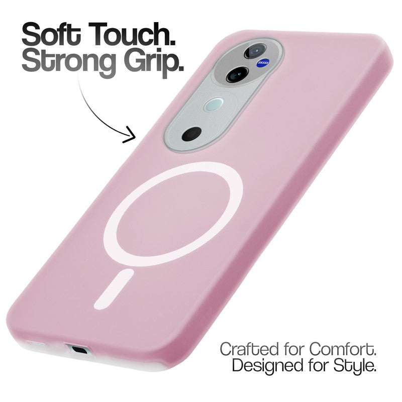 Classic Matte Silicone Back Case for Vivo V40 Pro 5G