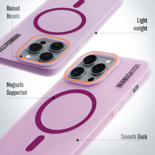 Elegant Colorful Frosted Matte Back With MagSafe Support Back Case For Apple iPhone 16 Pro Max