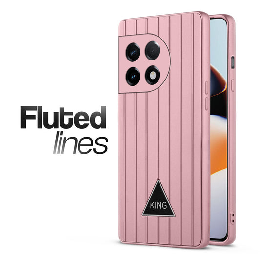 Glossy Matte Line Texture Back Cover for OnePlus 11R 5G