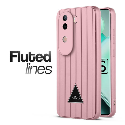 Glossy Matte Line Texture Back Cover for iQOO Z9s 5G