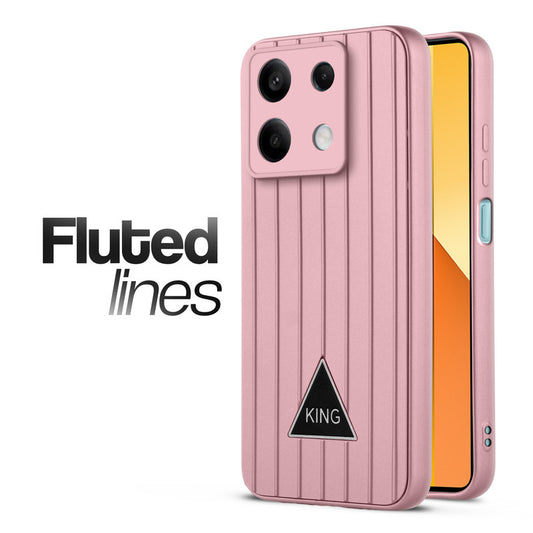 Glossy Matte Line Texture Back Cover for Redmi Note 13 5G