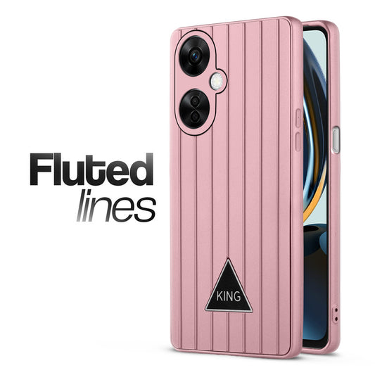 Glossy Matte Line Texture Back Cover for OnePlus Nord CE 3 Lite 5G