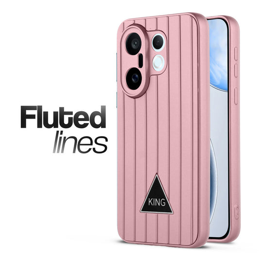 Glossy Matte Line Texture Back Cover for Vivo X200 FE 5G