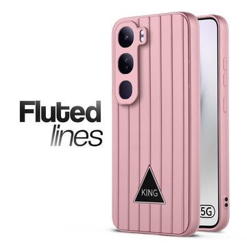 Glossy Matte Line Texture Back Cover for Vivo Y300 5G