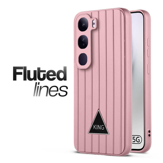 Glossy Matte Line Texture Back Cover for Vivo Y300 5G