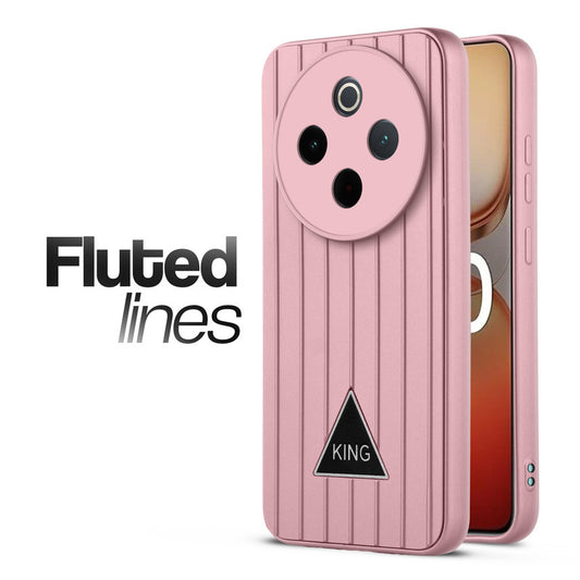 Glossy Matte Line Texture Back Cover for iQOO Z10 5G