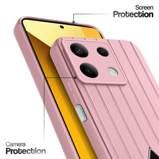 Glossy Matte Line Texture Back Cover for Redmi Note 13 5G