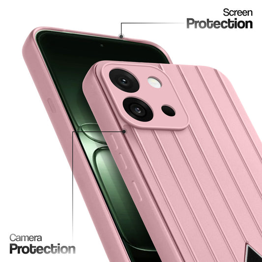 Glossy Matte Line Texture Back Cover for OnePlus 13s 5G