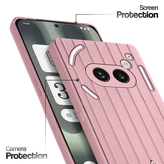 Glossy Matte Line Texture Back Cover for Nothing Phone 2A