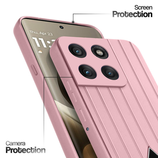 Glossy Matte Line Texture Back Cover for Motorola Moto Edge 60 Pro 5G