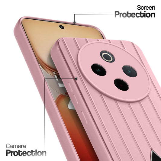 Glossy Matte Line Texture Back Cover for iQOO Z10 5G