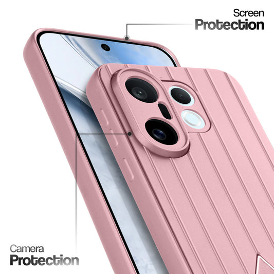 Glossy Matte Line Texture Back Cover for Vivo X200 FE 5G