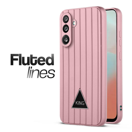 Glossy Matte Line Texture Back Cover for Samsung F56 5G