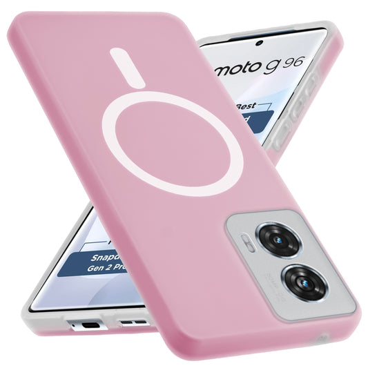 Classic Matte Silicone Back Case for Motorola Moto G96 5G