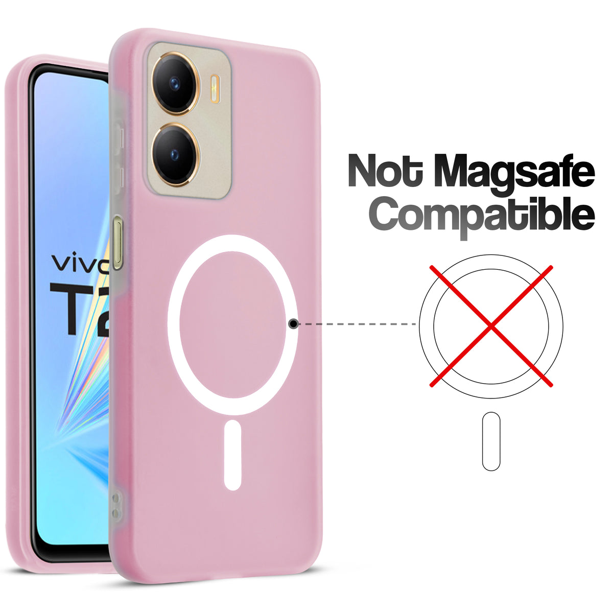 Classic Matte Silicone Back Case for Vivo T2x 5G