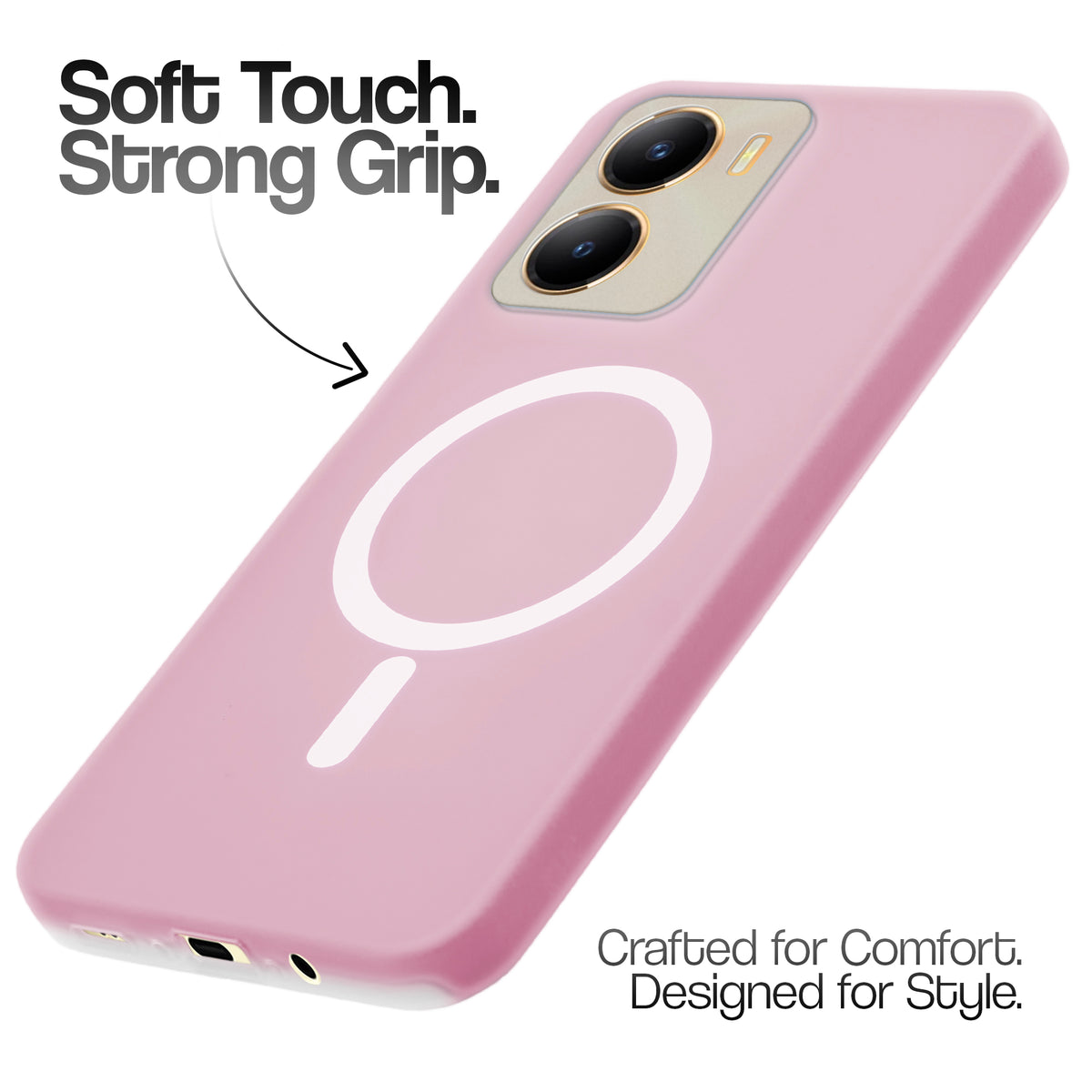 Classic Matte Silicone Back Case for Vivo T2x 5G