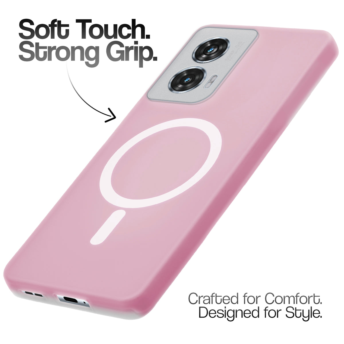 Classic Matte Silicone Back Case for Motorola Moto G96 5G