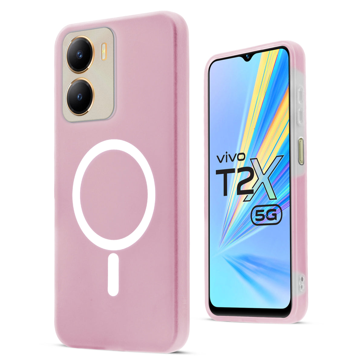 Classic Matte Silicone Back Case for Vivo T2x 5G