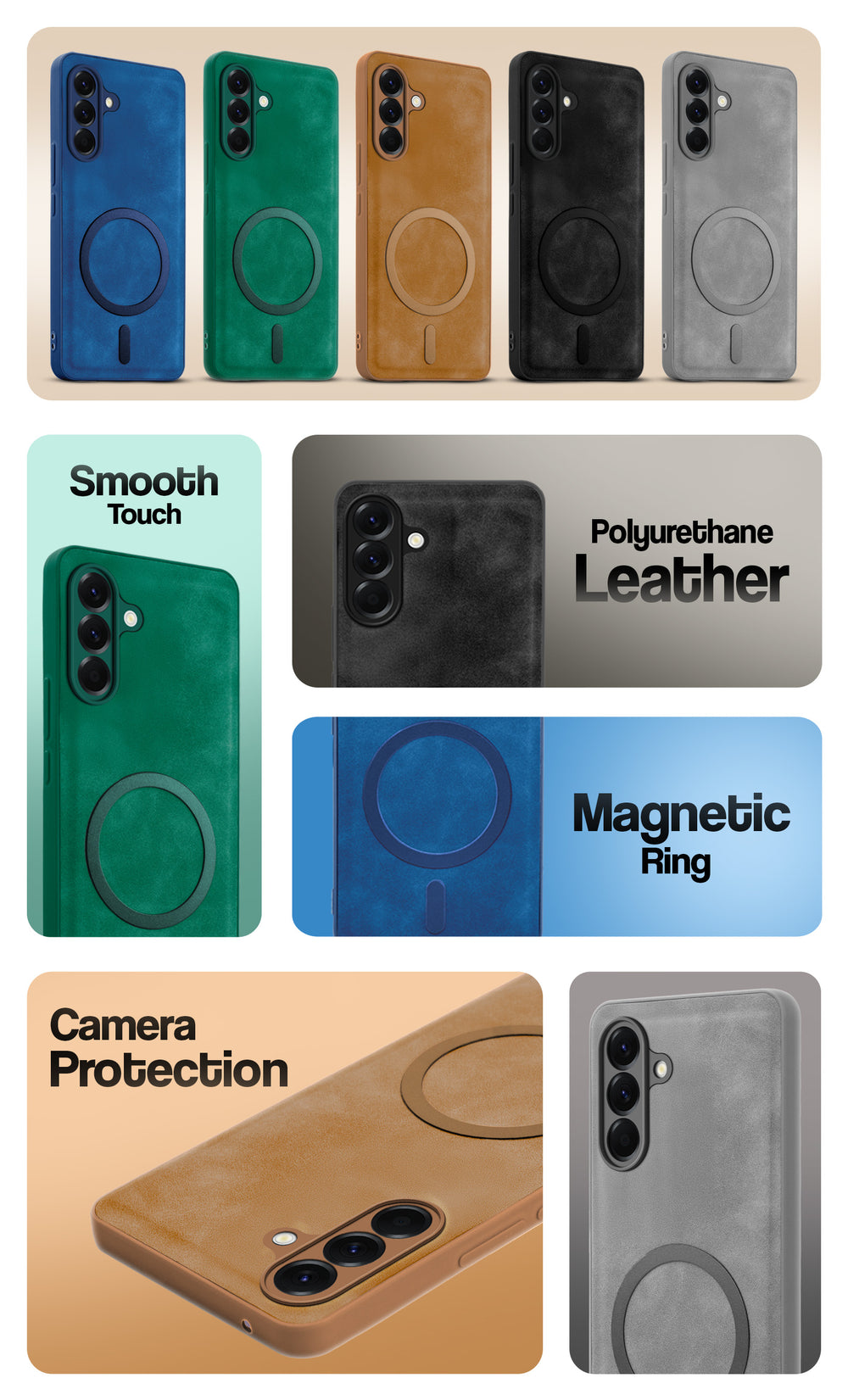 Cushion Grip Leather Case for Realme 12 Pro 5G