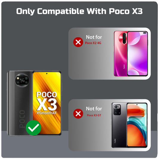 Crystal Clear Hard Back Anti-Yellowing Phone Case For Poco X3 4G