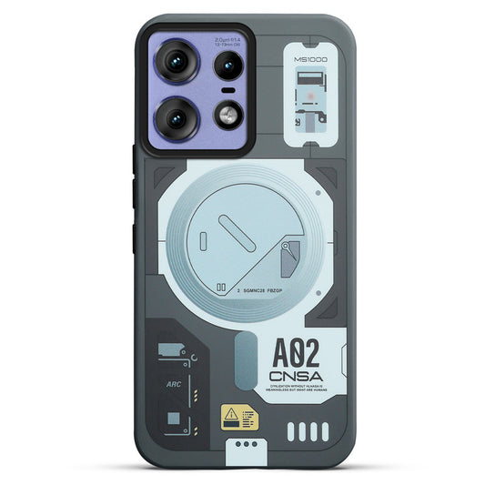 Mechanical Circuit Print Hard Back Cover For Motorola Edge 50 Pro 5G