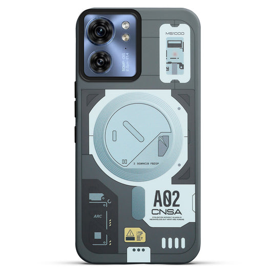 Mechanical Circuit Print Hard Back Cover For Motorola Edge 40 5G