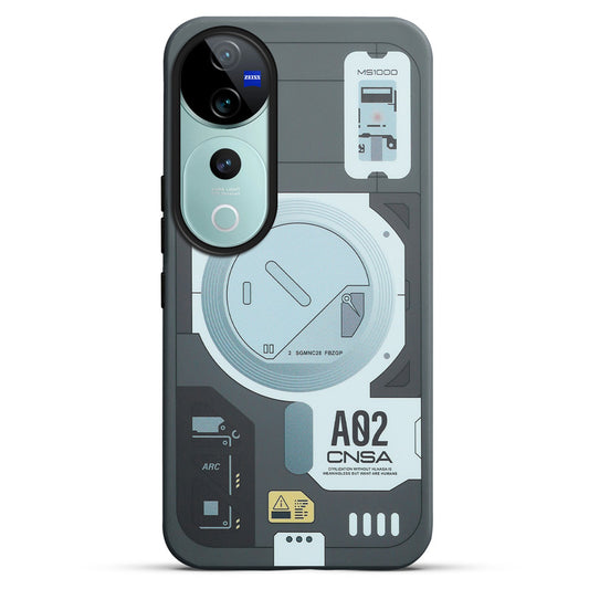 Mechanical Circuit Print Hard Back Cover For Vivo V40 Pro 5G