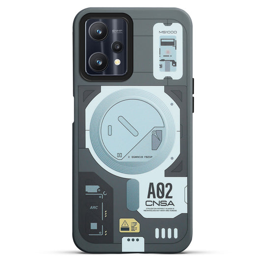 Mechanical Circuit Sector Print Hard Back Cover For Realme 9 Pro 5G