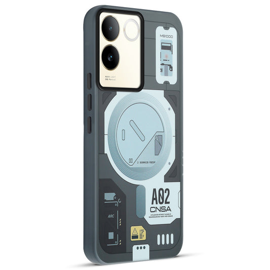 Mechanical Circuit Print Hard Back Cover For Vivo T2 Pro 5G