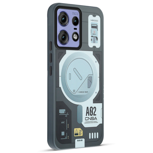 Mechanical Circuit Print Hard Back Cover For Motorola Edge 50 Pro 5G