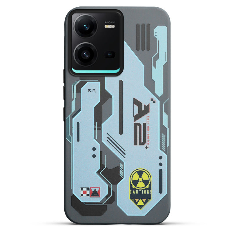 Mechanical Circuit Print Hard Back Cover For Vivo V25 5G