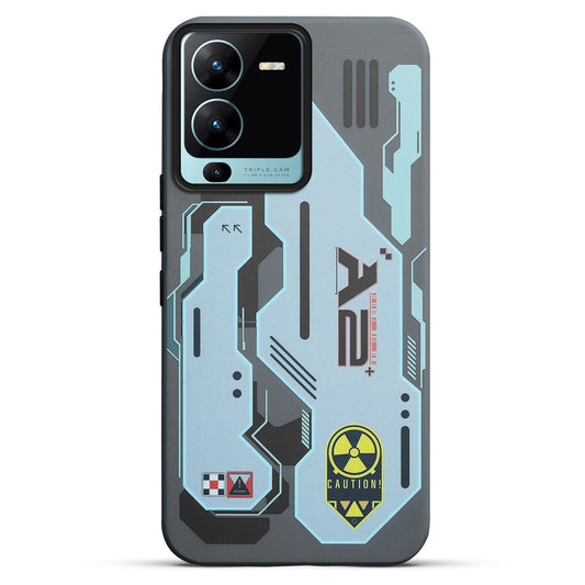 Mechanical Circuit Print Hard Back Cover For Vivo V25 Pro 5G