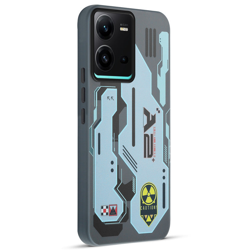 Mechanical Circuit Print Hard Back Cover For Vivo V25 5G