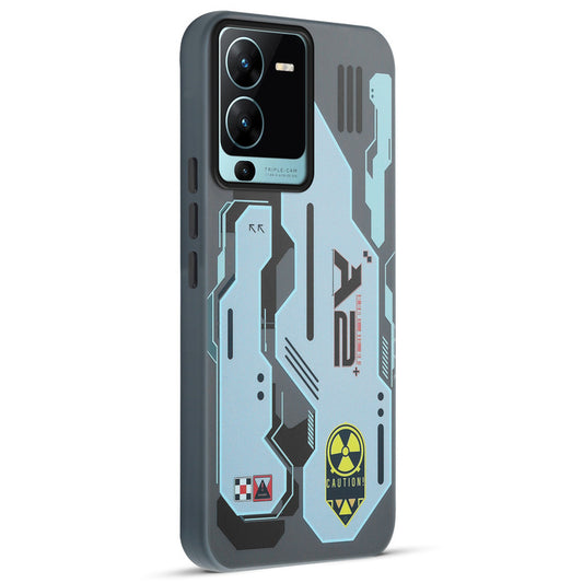 Mechanical Circuit Print Hard Back Cover For Vivo V25 Pro 5G