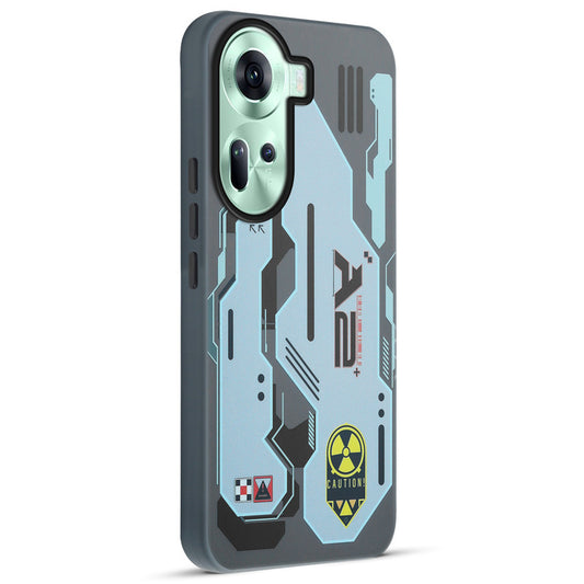 Mechanical Circuit Sector Print Hard Back Cover For Oppo Reno 11 5G